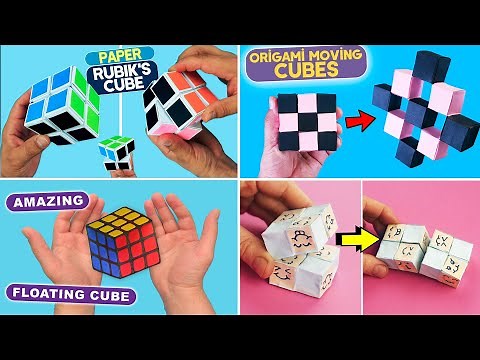 4 Cool paper moving cubes. Paper 2x2 Rubik's Cube. DIY Origami Magic Infinity Cube. Easy paper craft