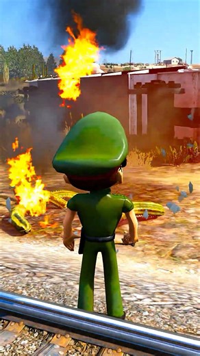 NOBITAman Hijack Train 😲 to Save Doraemon father Life #gta5 #shorts #cartoon #gta #shortsfeed #viral