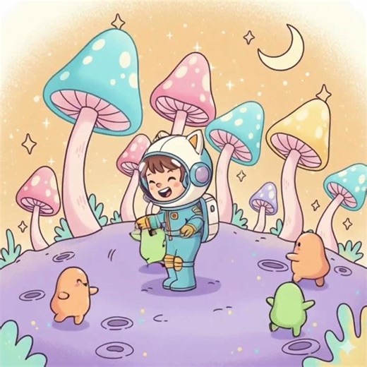 meet the space girl and her alien friends #cartoon