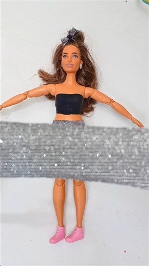 DIY Sparkling Party Doll Dress Making|Barbie Hacks & Crafts #joancreations #diy #fashion #miniature