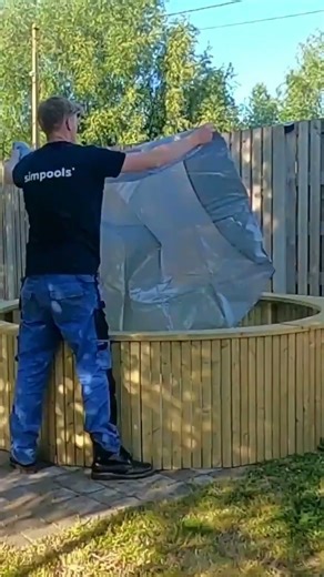 Simply a terrace for inflatable hot tubs