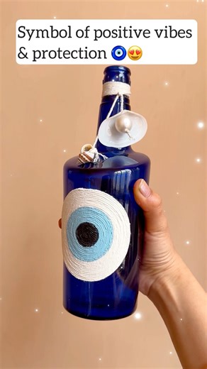 Evil Eye Bottle DIY 🧿 | Waste Bottle Se Home Decor | Easy Craft #diy