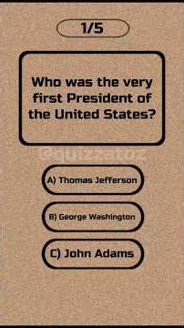 Ultimate US Presidents Quiz - Part 1 🇺🇸