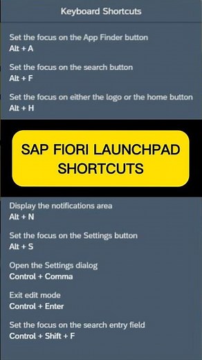 How to Use SAP S4 HANA Fiori Shortcuts for Quick Navigation