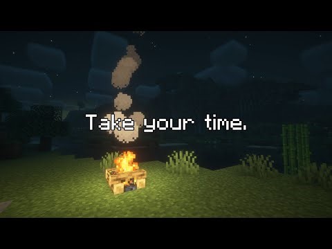 10 Hours of Cozy Minecraft Night Ambience by the Campfire | Relaxing Soundscape for Sleep & Focus