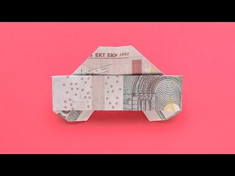 Origami AUTO Geldgeschenk GELD FALTEN | Geschenk für Kinder | Money CAR | Tutorial by Euro Origami