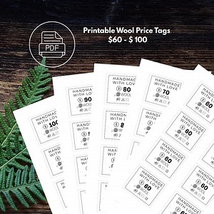 Printable Wool Price Tags – Black and White – Wash Care Instructions – Instant Download – Professional Finish – Market or Shop or Craft Show - Etsy Canada