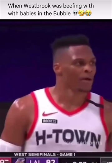 When Westbrook was BEEFING with the babies in the 2020 bubble 🤣#nba #basketball #russellwestbrook