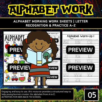 Alphabet Morning Work Sheets | Letter Recognition & Practice A–Z back to school