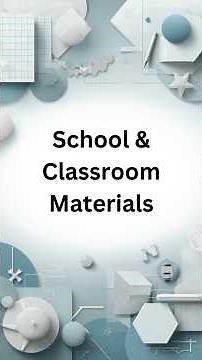 School and Classroom Materials for kids | Learn School Objects with picture Classroom Objects