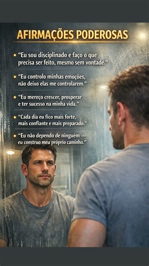 5 afirmações poderos par frazer na frente do espelho