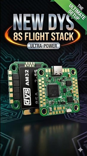 New! DYS 8S FPV AM32 65a Esc & F7 Flight Controller Stack ⚡🔥 #dys #8s #diatone