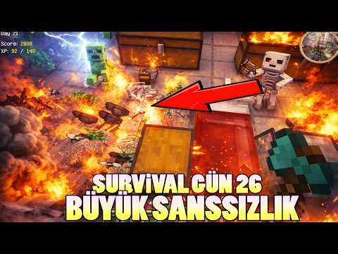Minecraft Survival Gün 26 Büyük Şanssızlık Bölüm 26