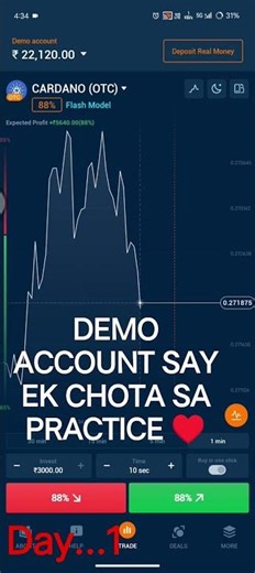 demo account day 1 practice #learnigpoint trading#stockmarket ❤️ trading 8