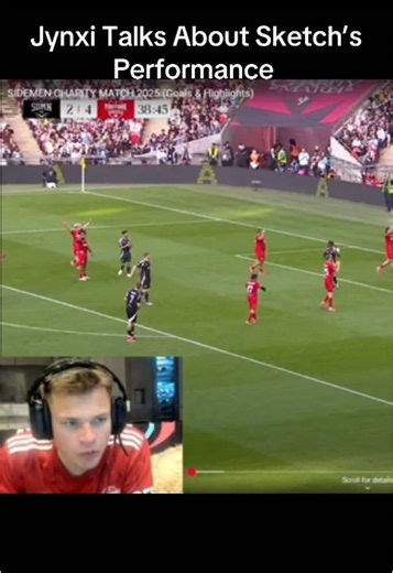 Jynxi was really impressed how Sketch played during the #sidemencharitymatch #jynxi #sketch #sidemen #viral #r6 #trending #fyp