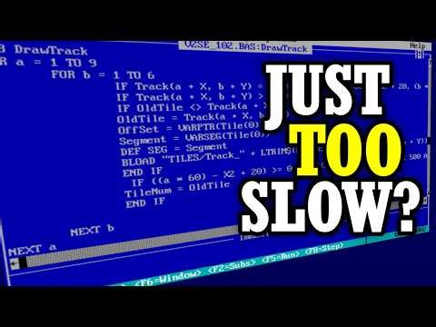 I made my QBASIC game faster by rewriting it in C. But by how much?