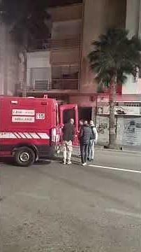 Live from Casablanca: An ambulance has arrived to transport the two people who were robbed and as...