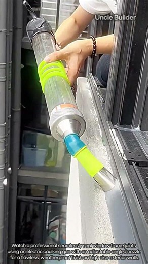 Pro Caulking Technique #oddlysatisfying #heavyequipment #tools #caulking #construction