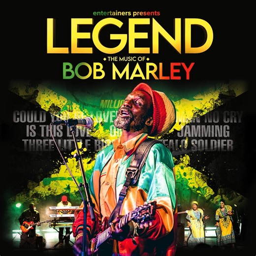 Did you know 'Legend', a compilation album of Bob Marley and the Wailers' greatest hits, became the best-selling reggae album of all time following its release in September 1984 ❔ Its enduring popularity continues to spread Marley's message of love and unity across the globe - celebrate the beauty of it all next Sunday with Legend: The Music of Bob Marley 🇯🇲 ℹ️ https://atgtix.co/4lShhrH | Liverpool Empire