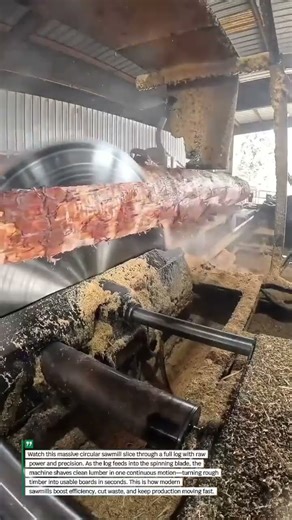 Giant Circular Sawmill Cutting Log in Seconds #woodworking #sawmill #machines