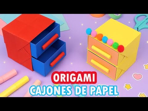 Cajones Fáciles de Origami Cómo hacer un organizador de papel