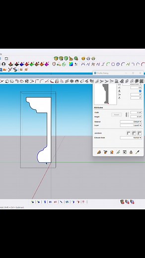 Suraj Kumar | create a designer profile in sketchup using profile builder 3 / sketchup tutorial sketchup profile builder 3 sketchup #3d... | Instagram