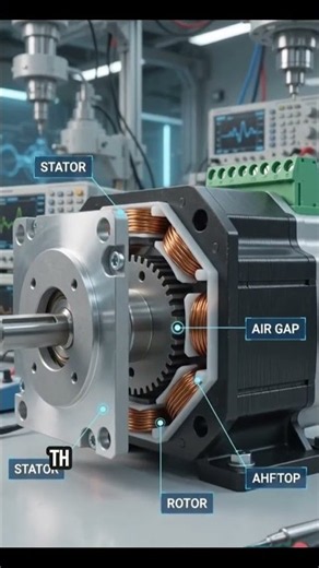 ⚙️ How Does a Stepper Motor Move So Precisely? #electricalengineering