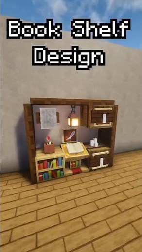 Minecraft | BookShelf Design! 📚 #shorts