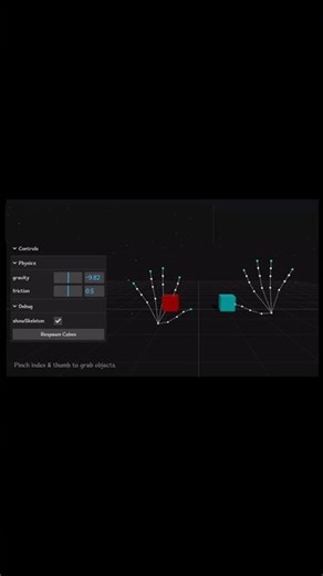 Built this real time hand tracking physics engine entirely using Gemini 3 Pro in LM Arena