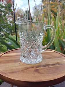 Small Vintage Crystal Glass Pitcher - Etsy