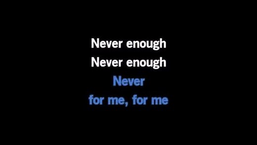 Karaoke Never Enough - The Greatest Showman - CDG, MP4, KFN - Karaoke Version