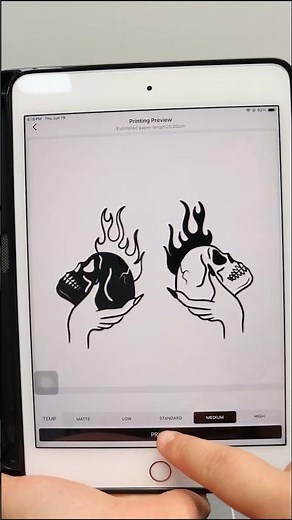 Printing Matching Tattoo Stencils with VLOXO P8008 Bluetooth Tattoo Stencil Transfer Printer#shorts