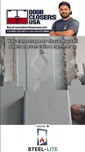 Door Won’t Fit? Fix It with This Simple Drywall Trick 🔧 #shorts #commercialdoors #doorrepair