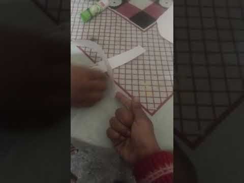 How to make paper spring / sprinky in home (with scale / scissors and Glue and paper)