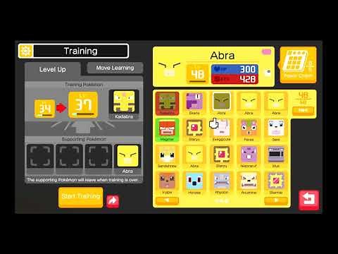 [Pokemon Quest] Evolution Level: Abra to Kadabra (Lv 16) to Alakazam (Lv 36)
