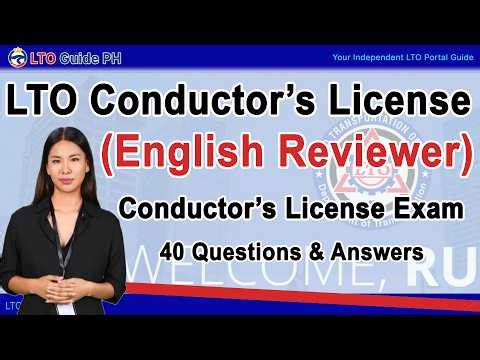 LTO Conductor’s Exam Reviewer Philippines 2026 🇵🇭 | Practice Test with Answers (40 Questions)