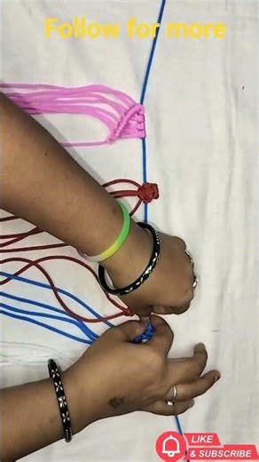 “Easy knots anyone can try! 🧵✨ Watch full video on YouTube! #Macrame #DIY #CraftShorts#simple#luv