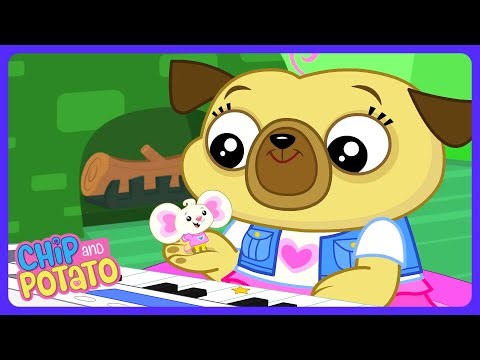 Chip and Potato - Chip's First Piano Lesson | Kids Cartoons | WildBrain Family Fun House