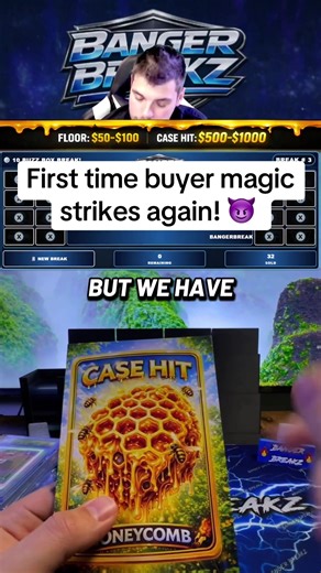 You literally can’t script this any better. Pulled up for the first time and walked out with the monster. 🏆🔥 This is why we break. This is why we BELIEVE THE HYPE. We go live every day at 5 — who’s next?! 👀⚡️ #BangerBreakz #CaseHit #SportsCards #LiveBreaks #FirstTimeMagic @Rhett & Link