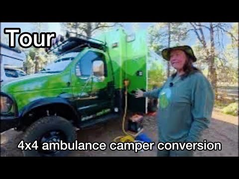 Ex-Truck Drivers INSANE 4x4 Ambulance Camper Conversion Full tour in the Northern AZ Pines