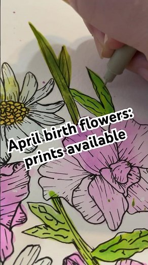 April Birth Flowers - original and prints are available!