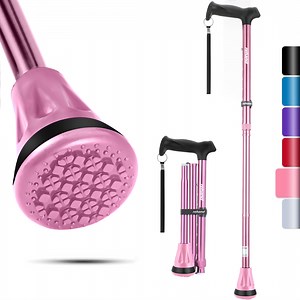 REHAND Foldable Walking Canes,Adjustable Height | Lightweight & Durable | Heavy Duty Walking Cane for Seniors Women & Men,Pink - Walmart.com