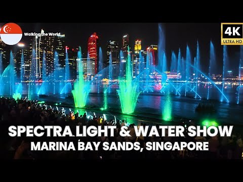 Singapore's FREE Night Show is STUNNING! SPECTRA Light & Water Show 2025 at Marina Bay Sands [4K]