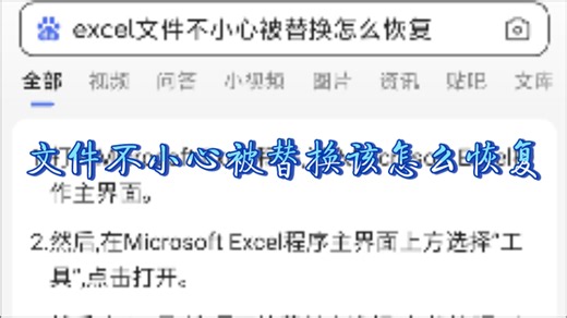 文件被替换后如何恢复