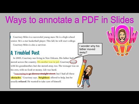 Ways to annotate a PDF in Slides