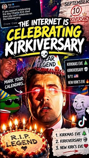 The Internet Is Celebrating KIRKIVERSARY ✌️💀 (Charlie Kirk Meme) 🥀