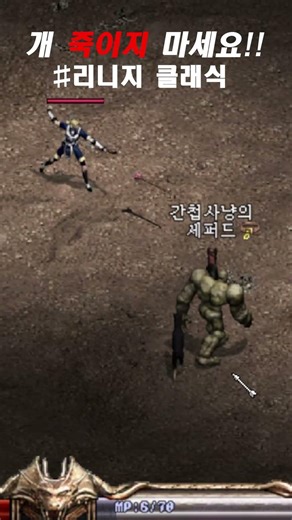 리니지 클래식 개 막피범 출몰. 존 윅 불러 #디아2 #히니지 #리니지클래식 #리클