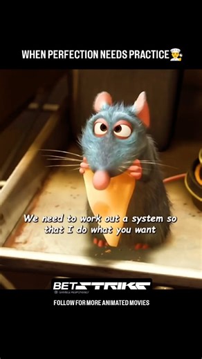 Blockbuster Toons on Instagram: "🎬 Movie: Ratatouille (2007) 🎥 Scene: Recreating the soup in the kitchen 📖 Summary: After accidentally serving a soup that impresses the entire kitchen, Linguini is suddenly expected to recreate the same dish — even though he has no real cooking skills. Panic sets in as he realizes everyone is watching, waiting for him to prove that the success wasn’t just luck. Behind the scenes, Remy takes control, secretly guiding Linguini step by step. They rehearse late in