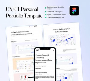 UX/UI Portfolio Template for Product Designers — Apple Inspired Figma Design - Etsy Canada