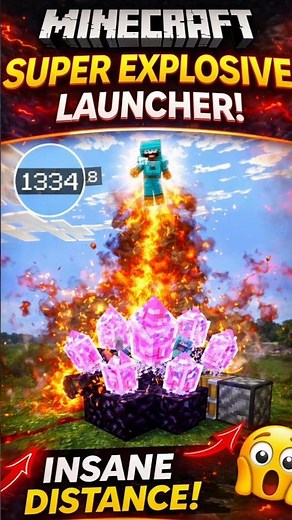 INSANE Minecraft End Crystal Launcher! 🤯 1300+ Blocks in Seconds!”